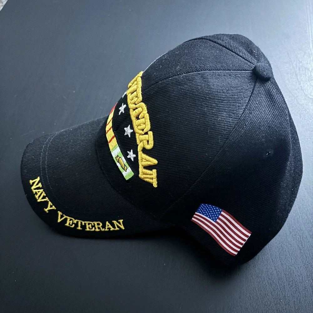 United State Navy Veteran Hat‎ USN Vet Baseball Cap Embroidered Logo OSFM
